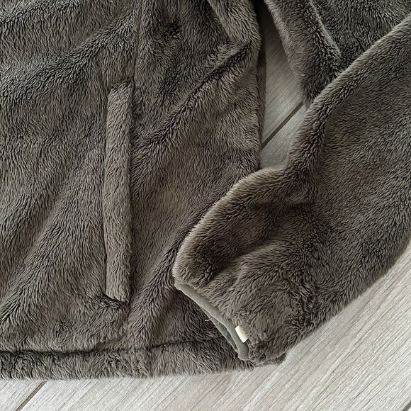 THE NORTH FACE Osito Fleece Jacket Womens MEDIUM Brown Borg Full Zip Fuzzy Coat - Picture 9 of 9
